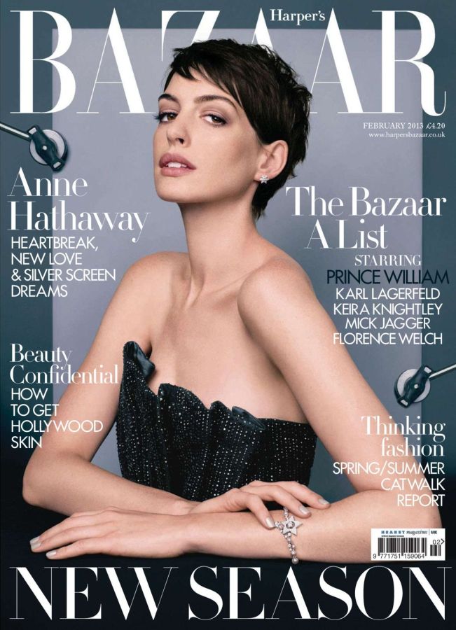 HARPERS BAZAAR UK magazine side cover  February 2013