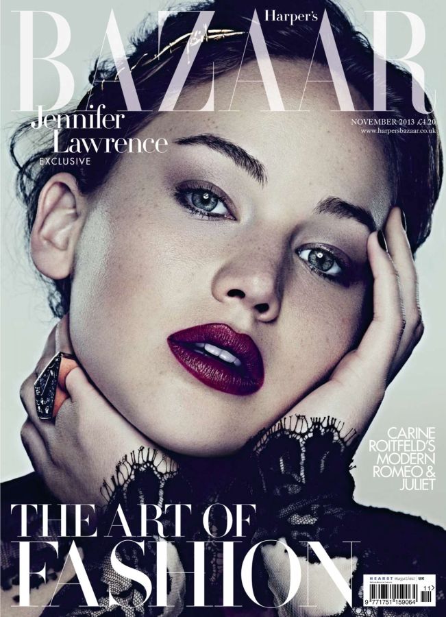HARPERS BAZAAR UK magazine side cover  November 2013