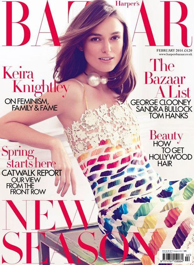 HARPERS BAZAAR UK magazine side cover  February 2014