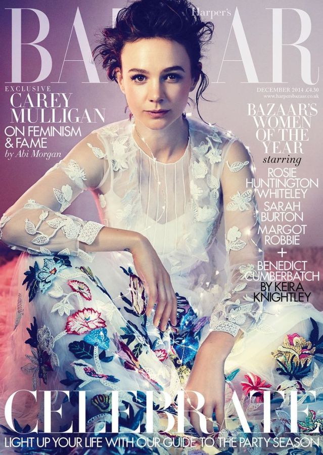 HARPERS BAZAAR UK magazine side cover  December 2014