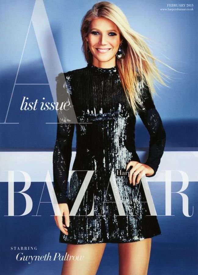 HARPERS BAZAAR UK magazine side cover  February 2015