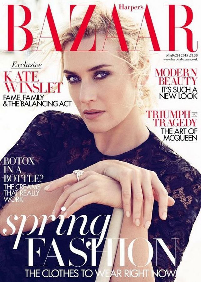 HARPERS BAZAAR UK magazine side cover  March 2015
