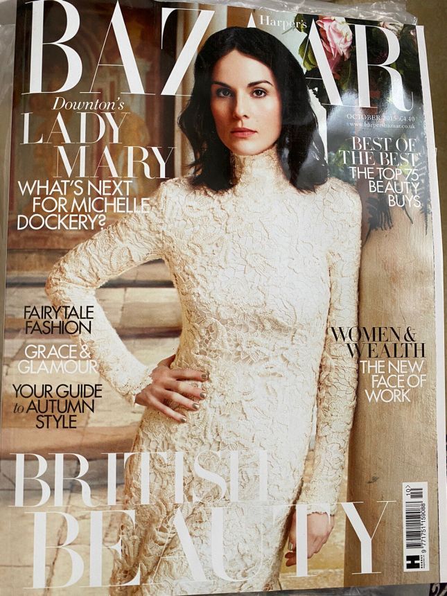 HARPERS BAZAAR UK magazine side cover  October 2015