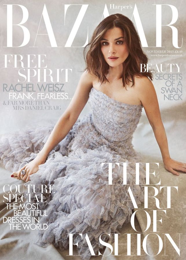 HARPERS BAZAAR UK magazine side cover  November 2015