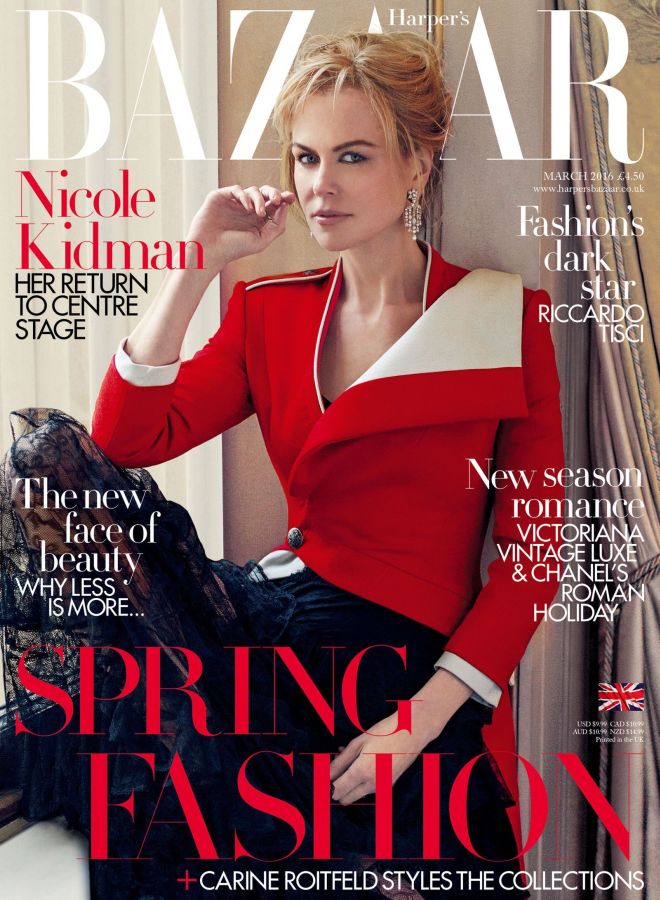 HARPERS BAZAAR UK magazine side cover  March 2016