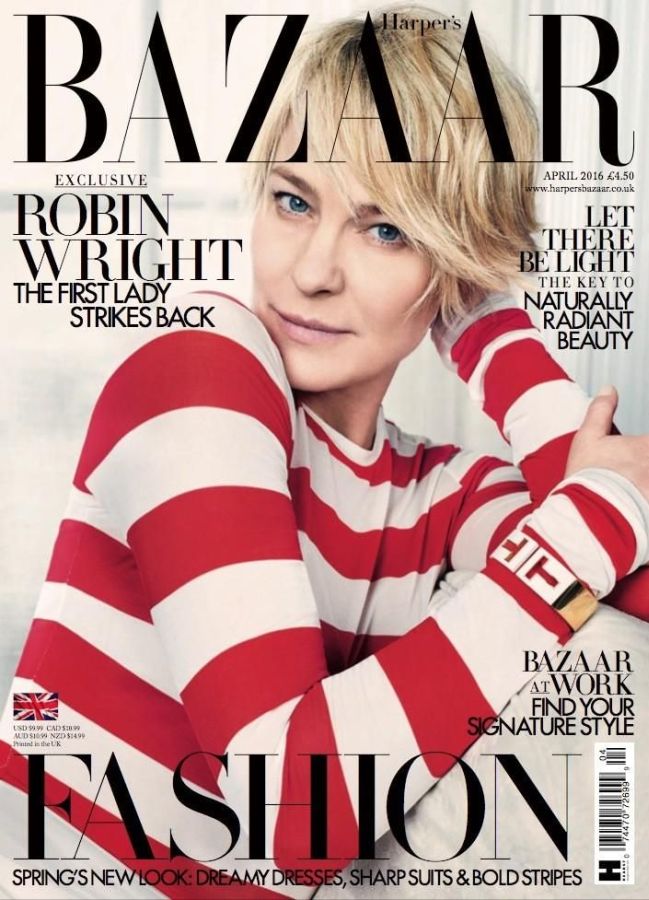 HARPERS BAZAAR UK magazine side cover  April 2016