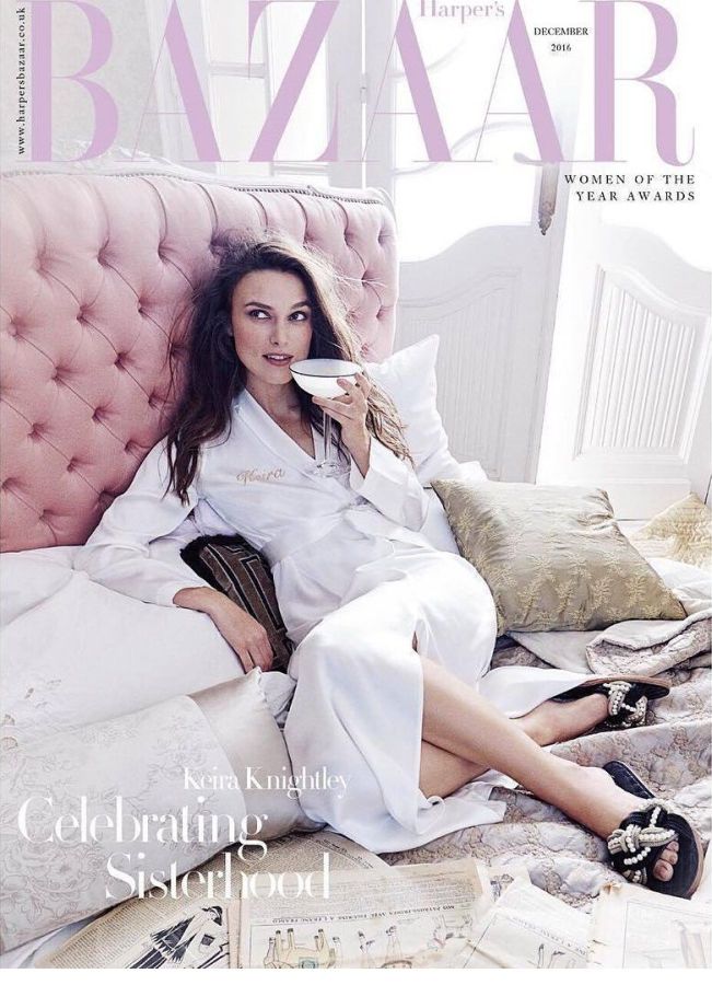 HARPERS BAZAAR UK magazine side cover  December 2016