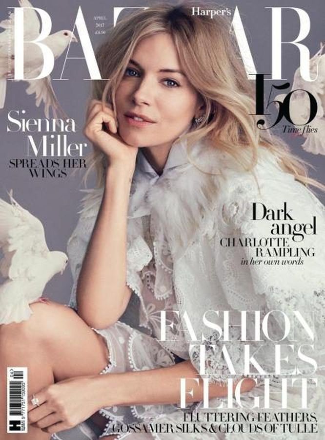HARPERS BAZAAR UK magazine side cover  April 2017