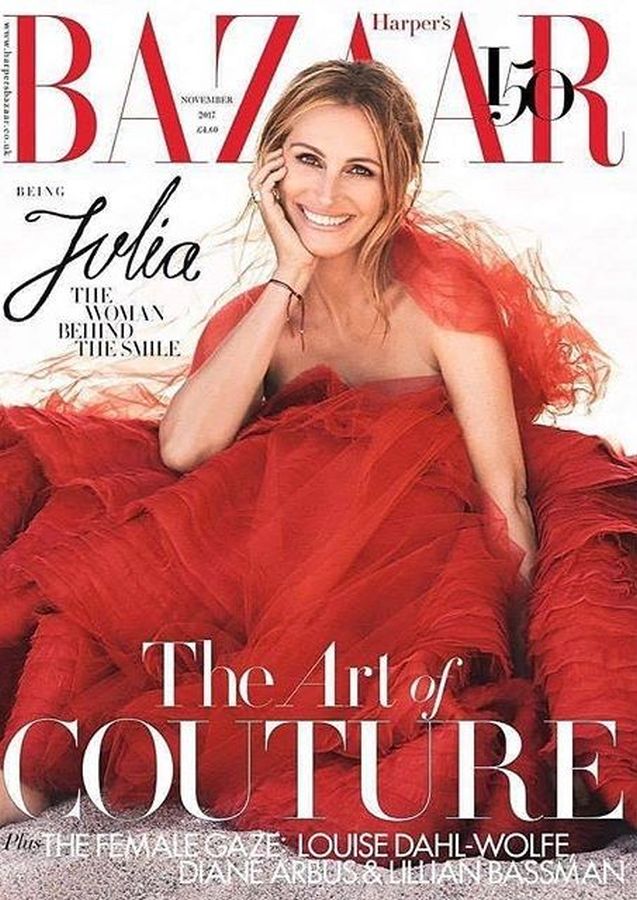 HARPERS BAZAAR UK magazine side cover  November 2017