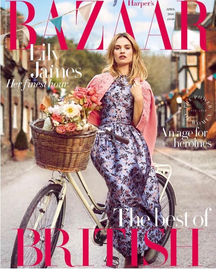 HARPERS BAZAAR UK magazine side cover  April 2018