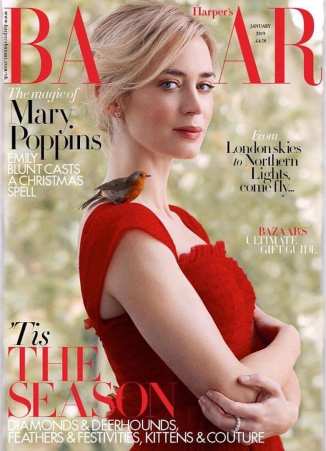 HARPERS BAZAAR UK magazine side cover  January 2019