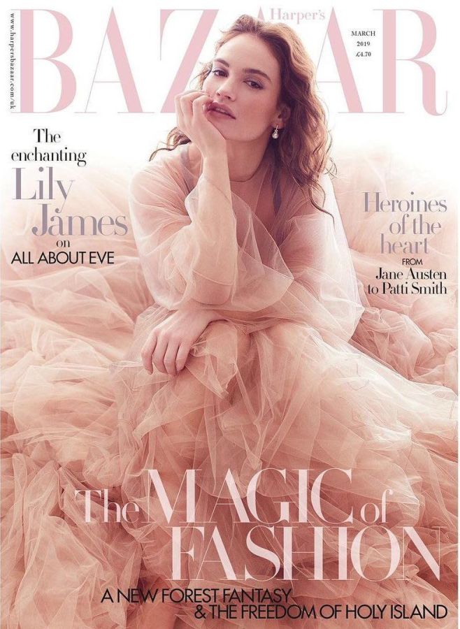 HARPERS BAZAAR UK magazine side cover  March 2019