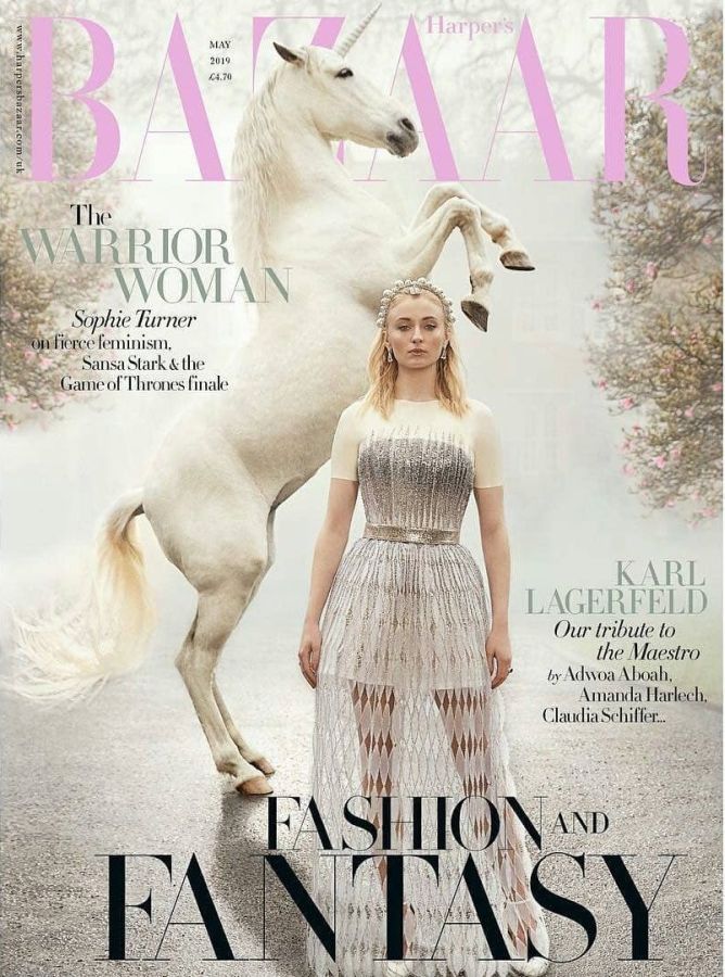 HARPERS BAZAAR UK magazine side cover  May 2019