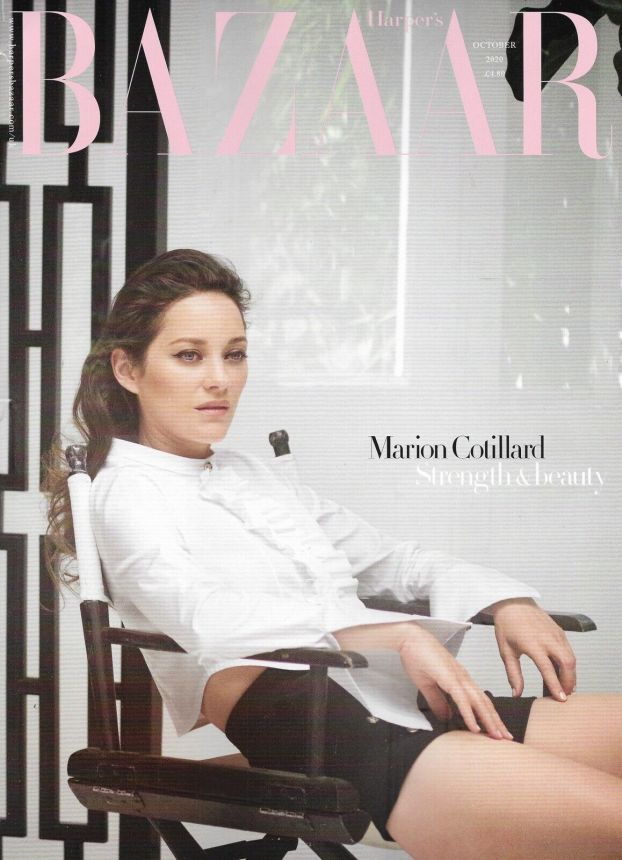 HARPERS BAZAAR UK magazine side cover  October 2020