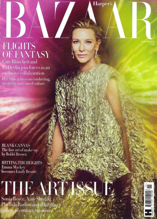 HARPERS BAZAAR UK magazine side cover  November 2022