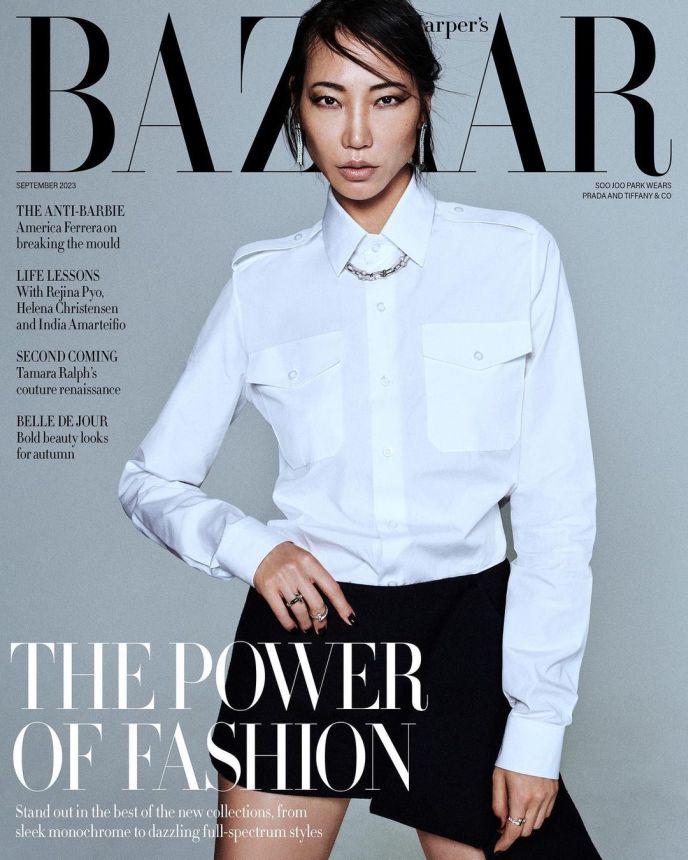 HARPERS BAZAAR UK magazine side cover  September 2023