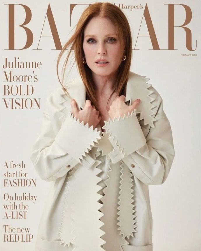 HARPERS BAZAAR UK magazine side cover  February 2024