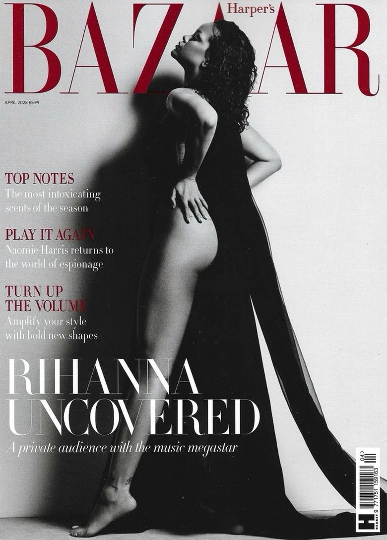 HARPERS BAZAAR UK magazine side cover  April 2025