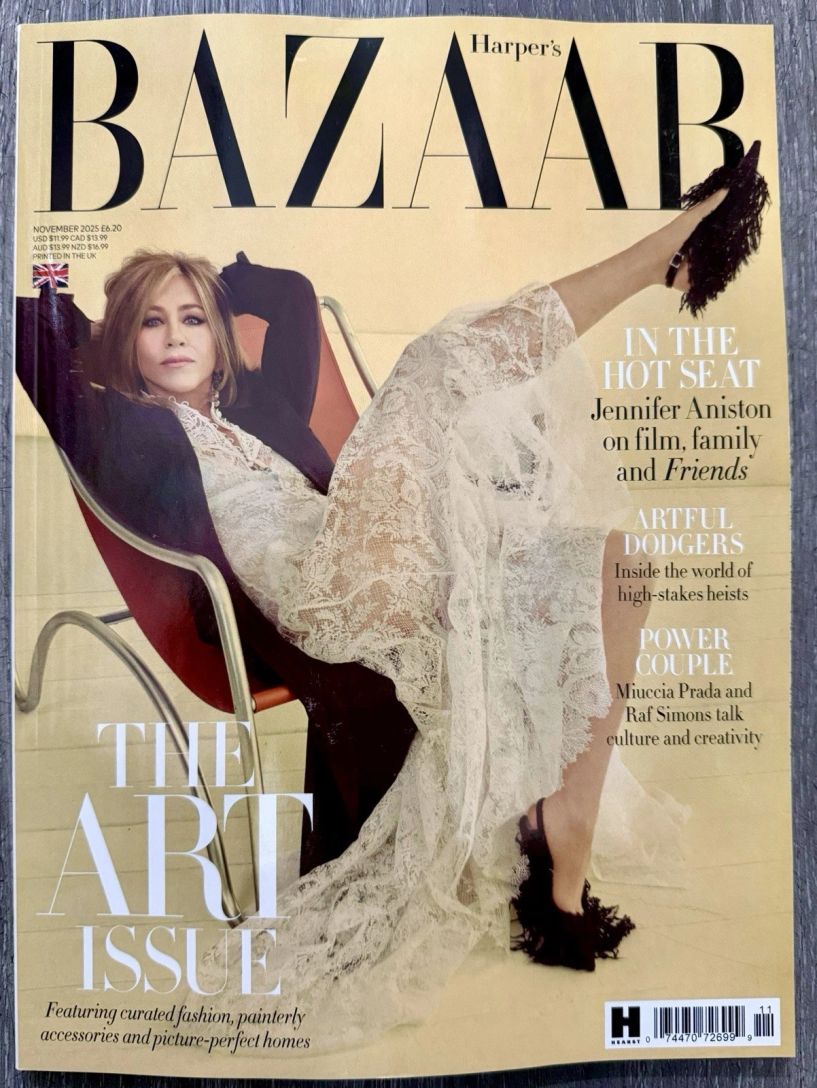 HARPERS BAZAAR UK magazine side cover  November 2025
