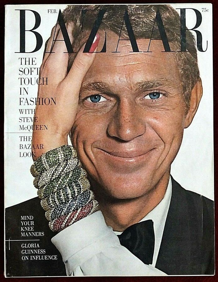 HARPERS BAZAAR USA magazine side cover  February 1965