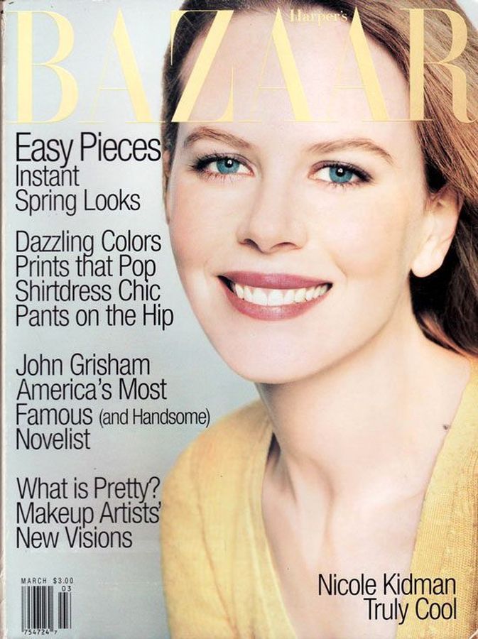 HARPERS BAZAAR USA magazine side cover  March 1996