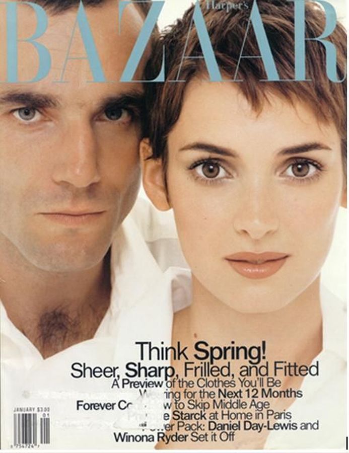 HARPERS BAZAAR USA magazine side cover  January 1997