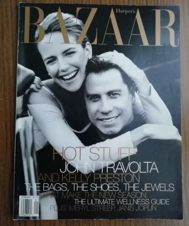 HARPERS BAZAAR USA magazine side cover  January 1999