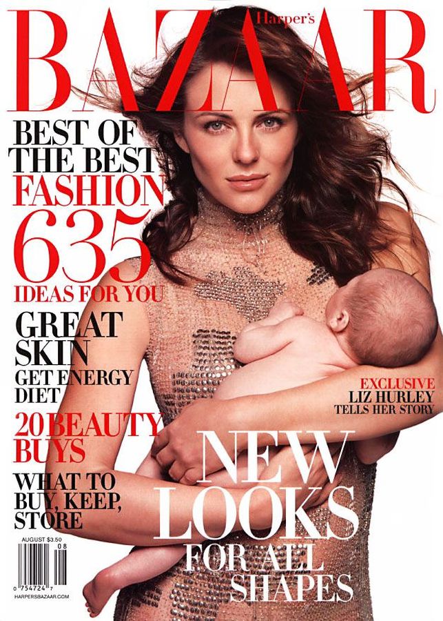 HARPERS BAZAAR USA magazine side cover  August 2002