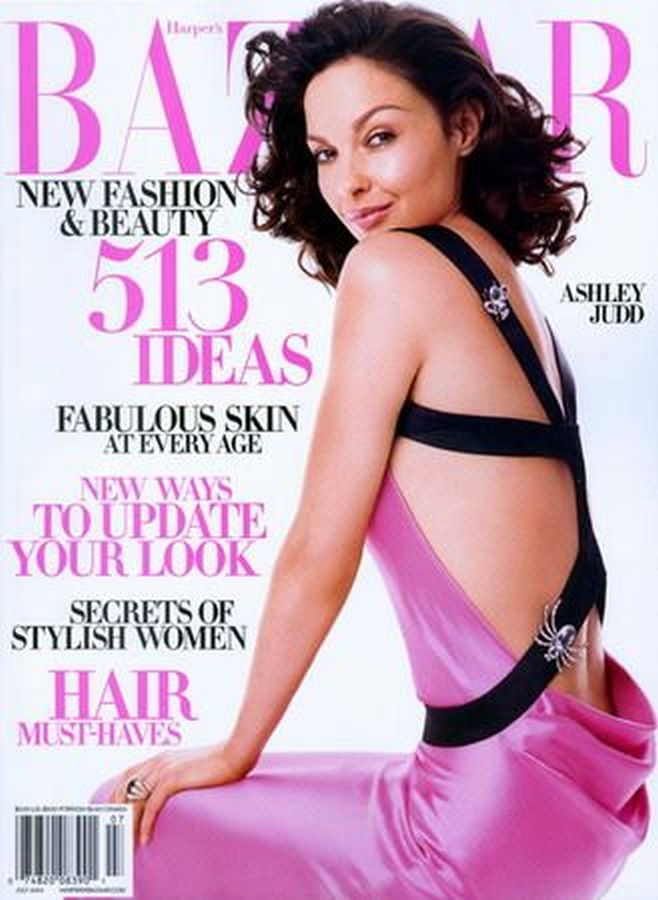 HARPERS BAZAAR USA magazine side cover  July 2004