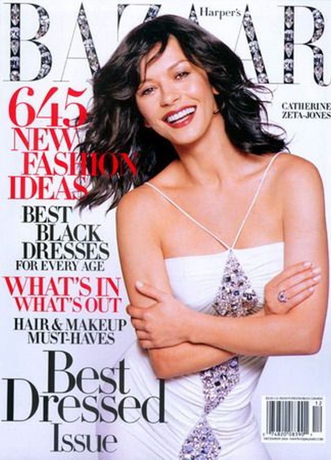 HARPERS BAZAAR USA magazine side cover  December 2004