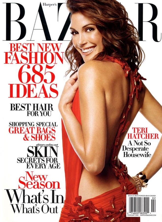 HARPERS BAZAAR USA magazine side cover  February 2005