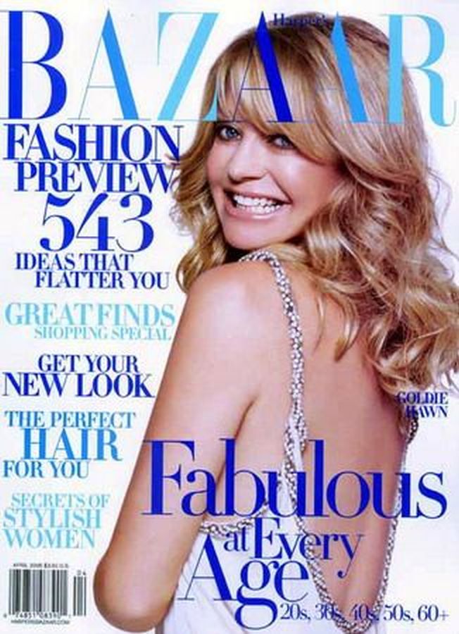 HARPERS BAZAAR USA magazine side cover  April 2005