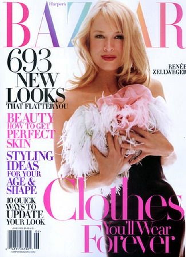 HARPERS BAZAAR USA magazine side cover  June 2005