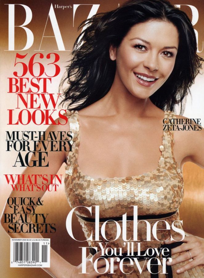 HARPERS BAZAAR USA magazine side cover  November 2005