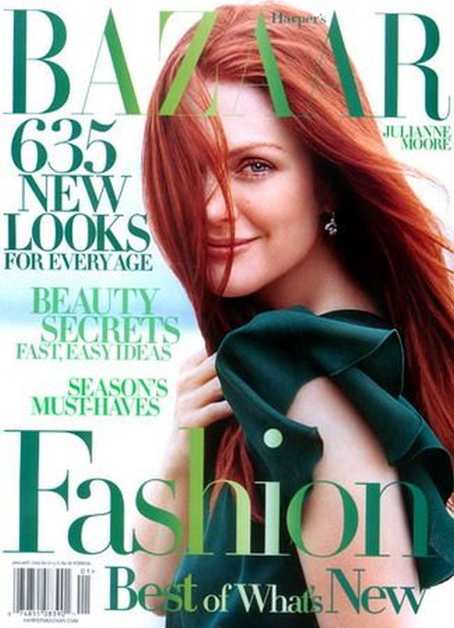 HARPERS BAZAAR USA magazine side cover  January 2006