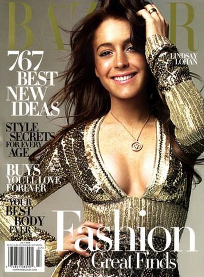 HARPERS BAZAAR USA magazine side cover  July 2006