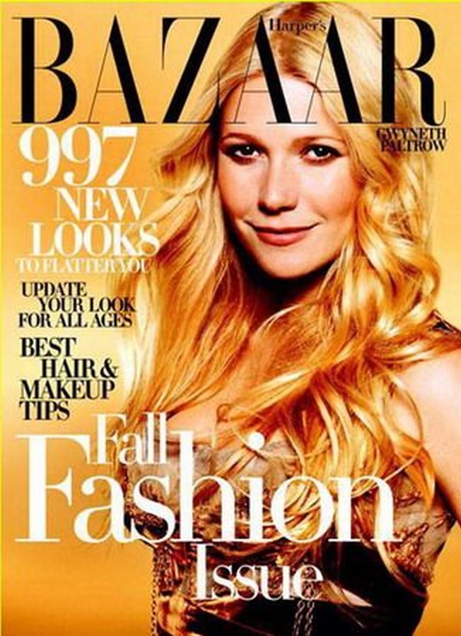 HARPERS BAZAAR USA magazine side cover  September 2006