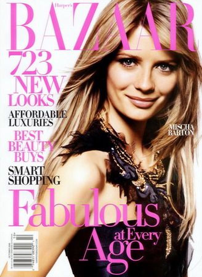 HARPERS BAZAAR USA magazine side cover  October 2006