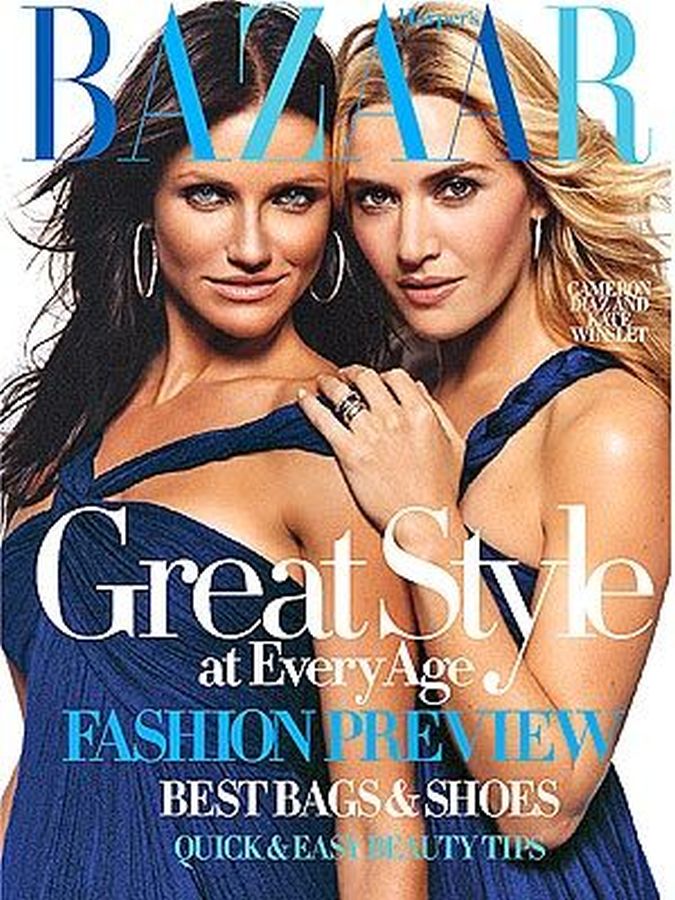 HARPERS BAZAAR USA magazine side cover  January 2007
