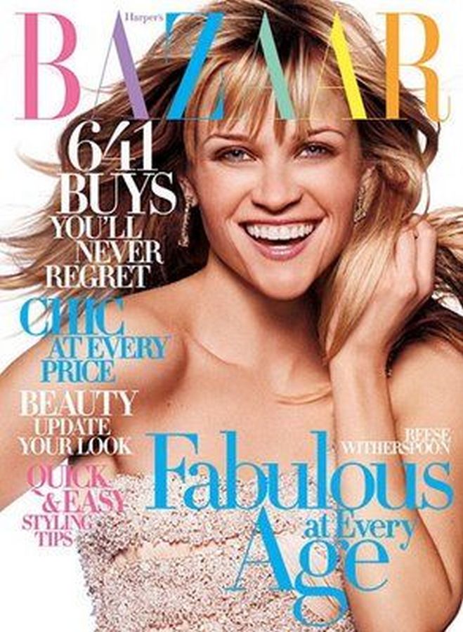 HARPERS BAZAAR USA magazine side cover  March 2007