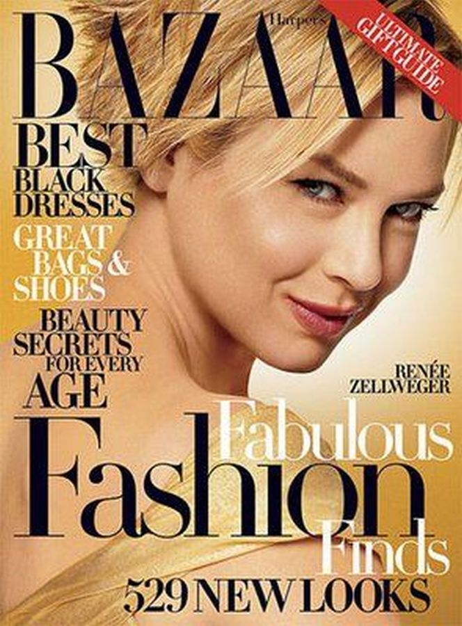 HARPERS BAZAAR USA magazine side cover  December 2007