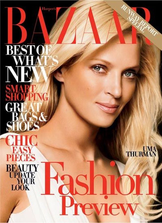 HARPERS BAZAAR USA magazine side cover  January 2008