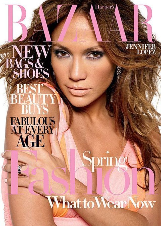 HARPERS BAZAAR USA magazine side cover  February 2008