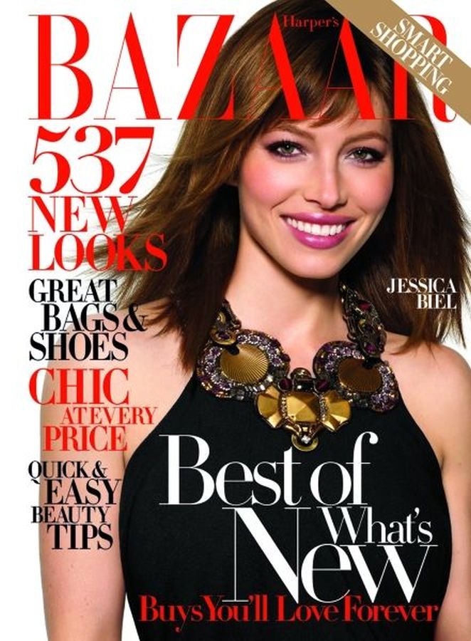 HARPERS BAZAAR USA magazine side cover  August 2008