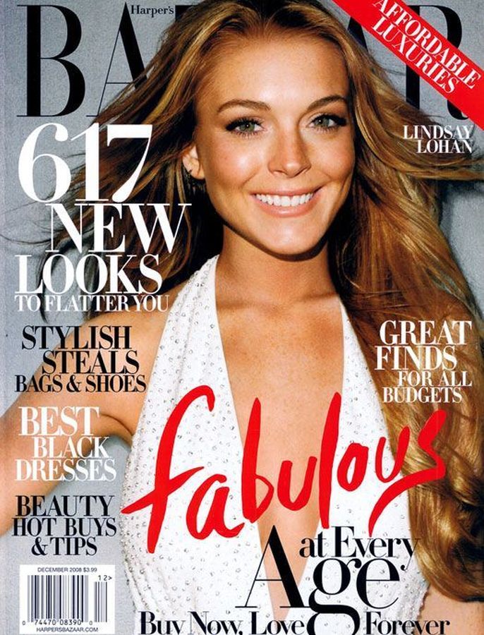 HARPERS BAZAAR USA magazine side cover  December 2008
