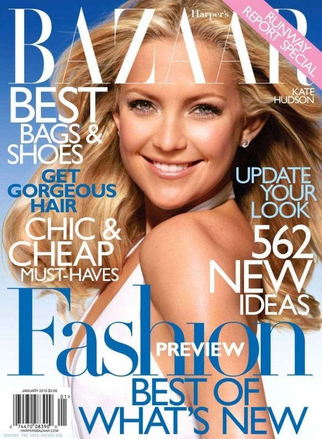 HARPERS BAZAAR USA magazine side cover  January 2010