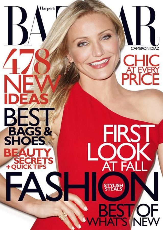 HARPERS BAZAAR USA magazine side cover  August 2010
