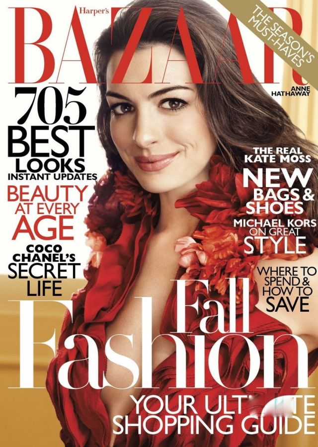 HARPERS BAZAAR USA magazine side cover  August 2011