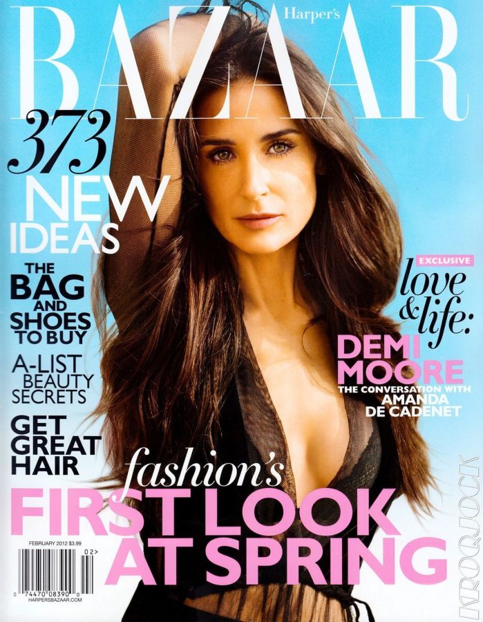HARPERS BAZAAR USA magazine side cover  February 2012