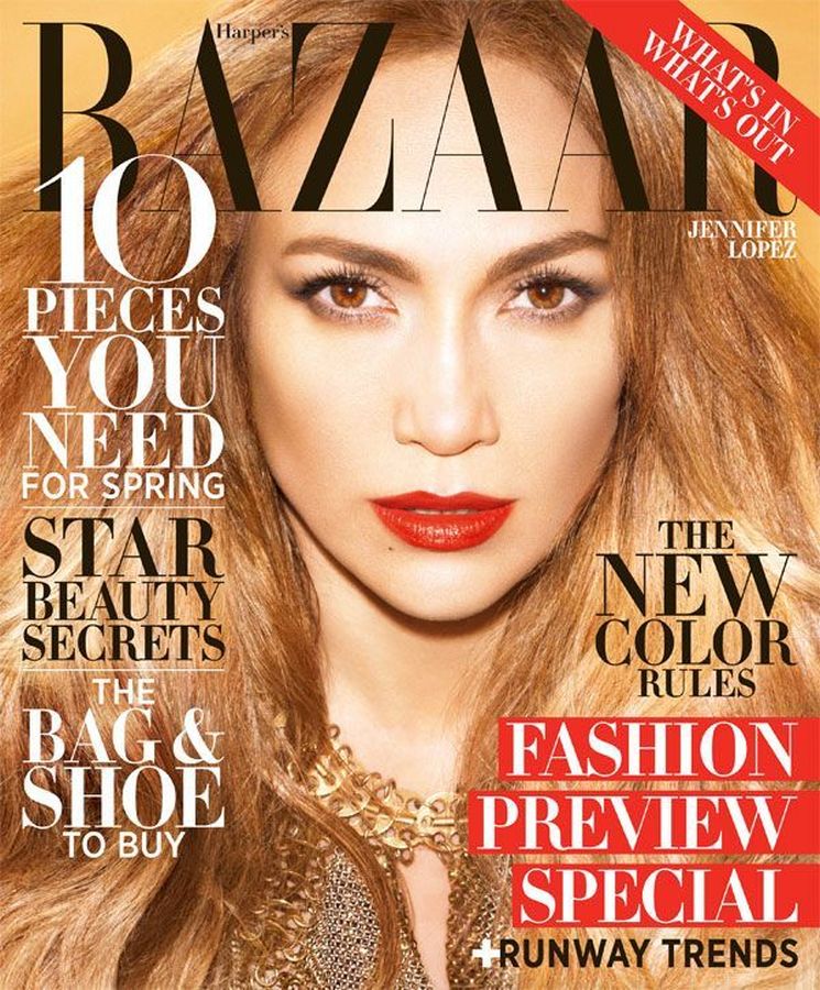 HARPERS BAZAAR USA magazine side cover  February 2013